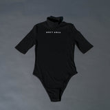 BLACK MOCK NECK BODYSUIT