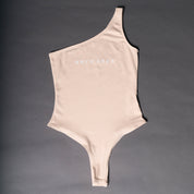 TAN ONE SHOULDER BODYSUIT