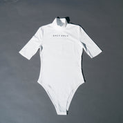 WHITE MOCK NECK BODYSUIT